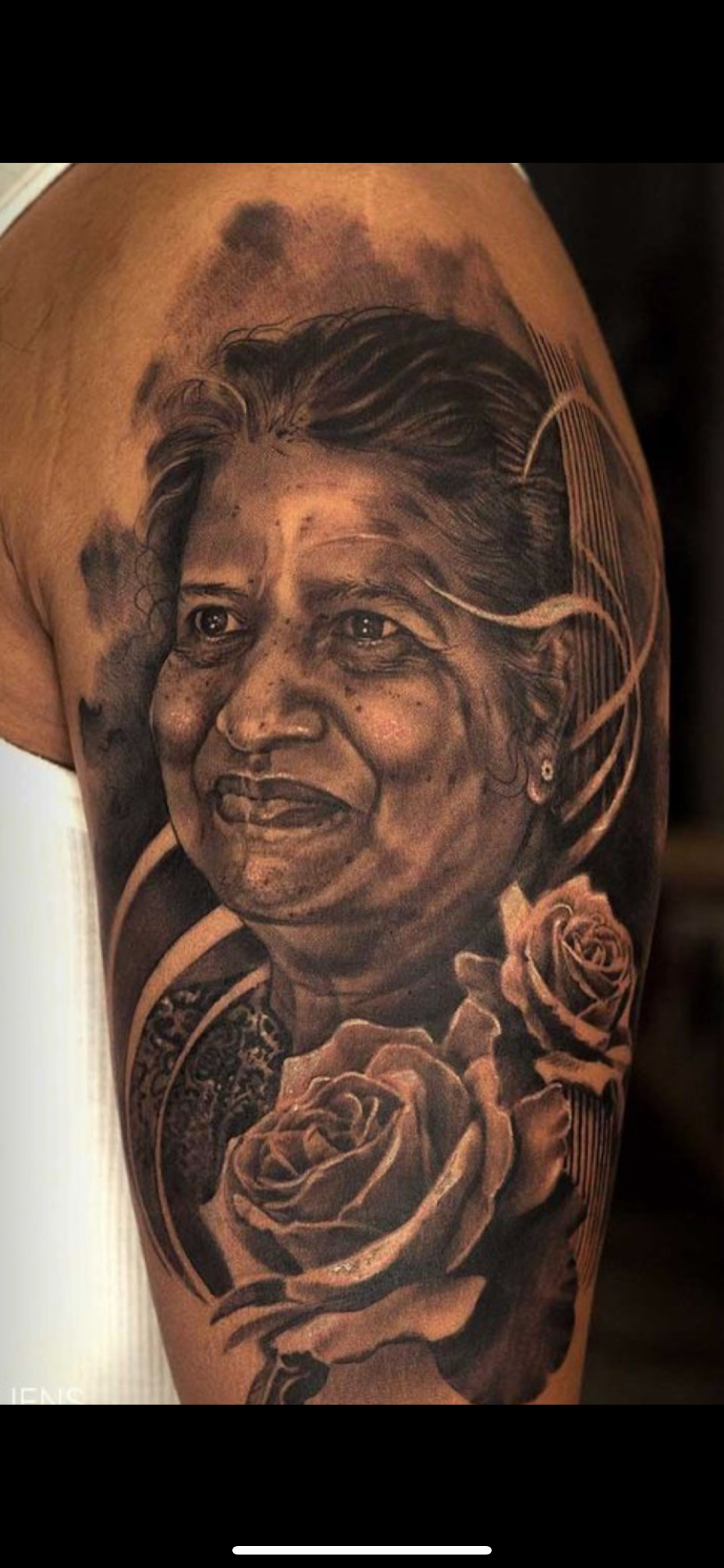 Mom portrait realism tattoo
